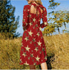 Naisten 70-Luvun Vintage Punainen Mekko