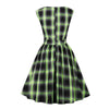 Hihaton Vintage-Ruudullinen Mekko