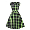 Hihaton Vintage-Ruudullinen Mekko