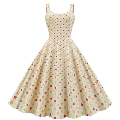 50-Luvun Pin Up -Mekko Beige