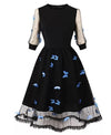 50-Luvun Pin Up Blue Butterflies -Mekko