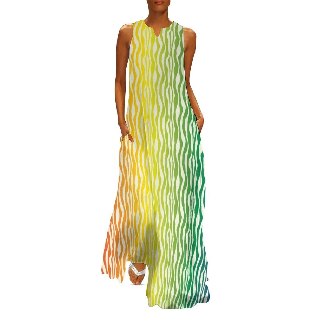 Värikäs Vintage 70-Luvun Mekko