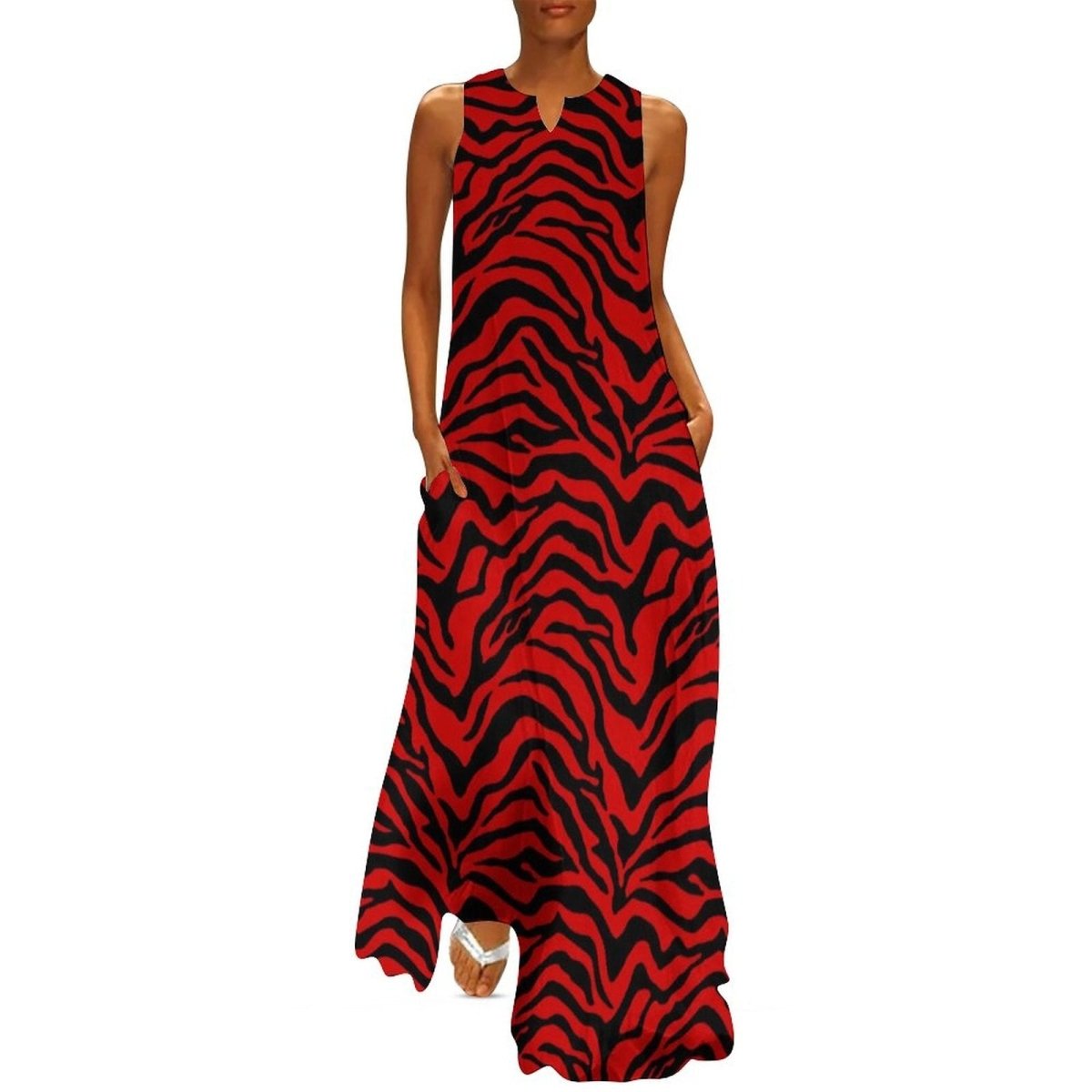 70-Luvun Vintage Punainen Mekko