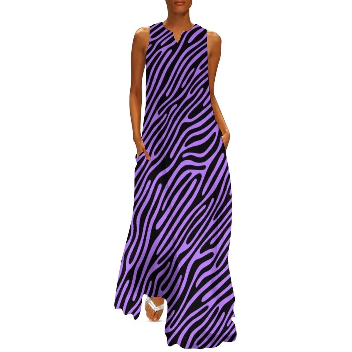 70-Luvun Vintage Violetti Mekko