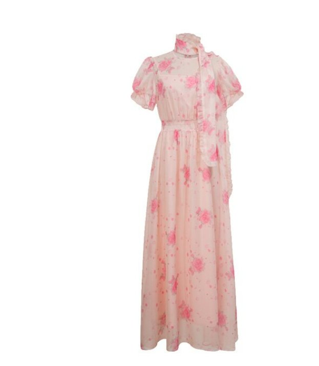 40-Luvun Vintage-Mekko, Vaalea Koralli