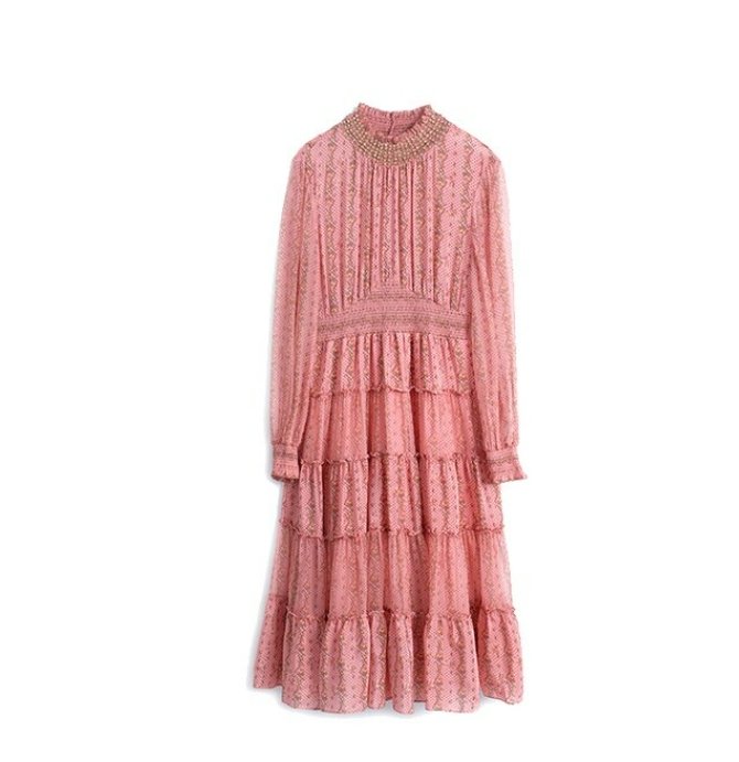 40-Luvun Vintage Vaaleanpunainen Mekko