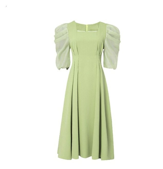 40-Luvun Vintage Vaaleanvihreä Mekko