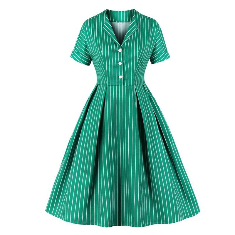 50-Luvun Vintage Vihreä Mekko