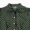 50-Luvun Vintage Vihreä Pilkkumekko