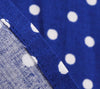 Vintage Sininen Mekko Valkoisilla Pilkuilla