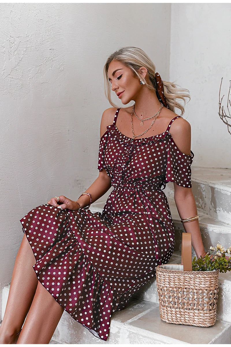 Vintage Viininpunainen Mekko