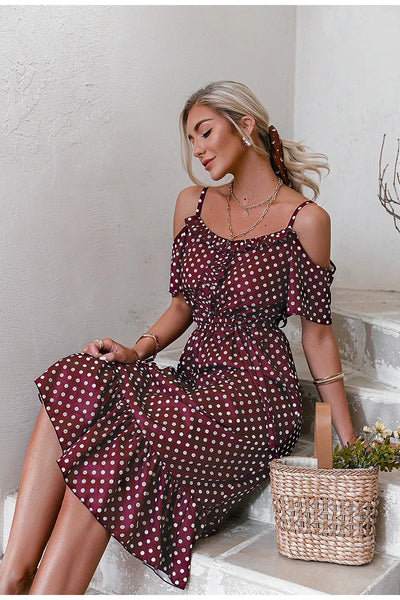 Vintage Viininpunainen Mekko