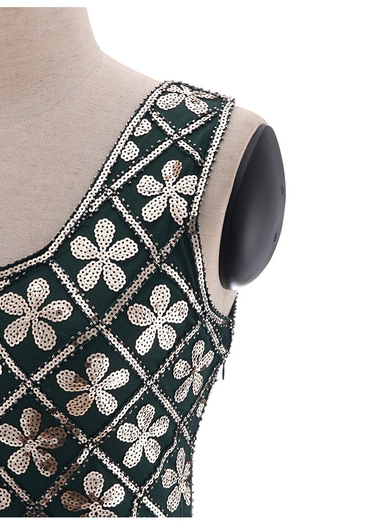 20-Luvun Charleston-Mekko - Vihreä Ja Kulta