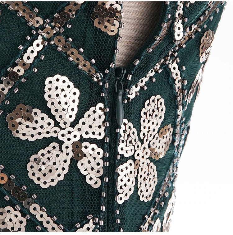 20-Luvun Charleston-Mekko - Vihreä Ja Kulta