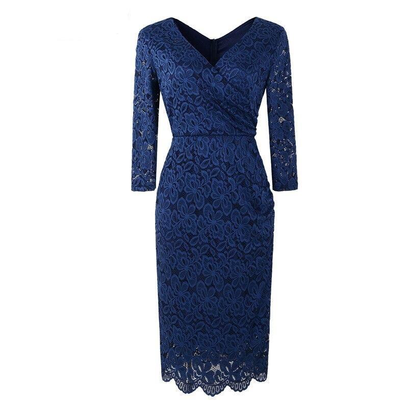 Vintage 50-Luvun Laivastonsininen Lyijykynämekko