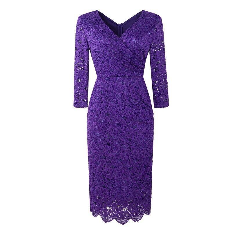 Vintage 50-Luvun Lyijykynämekko, Violetti