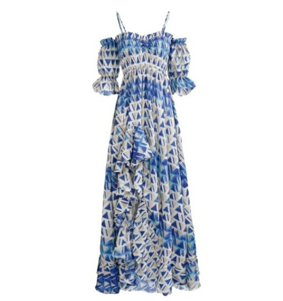 Sininen Vintage-Iltapuku