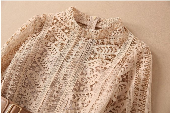 Vintage Vaaleanpunainen Pitsimekko