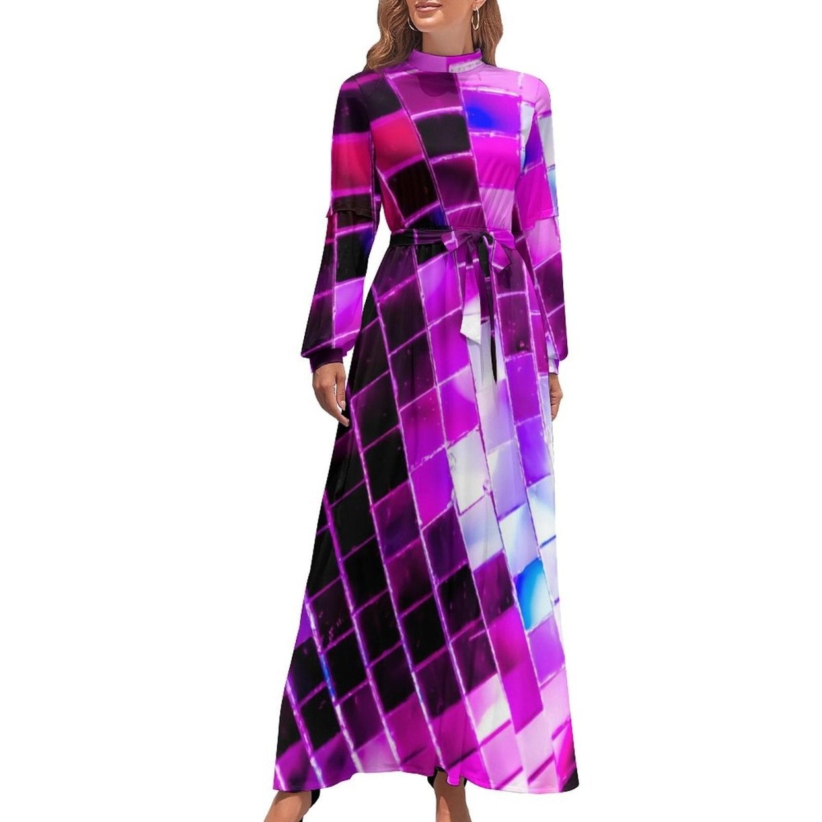 70-Luvun Diskomekko Vaaleanpunainen