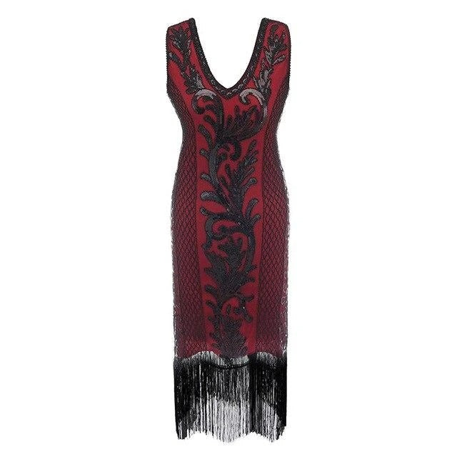 Punainen Ja Musta Gatsby Spirit -Mekko