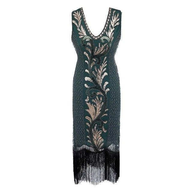 Vihreä Ja Kultainen Gatsby Spirit -Mekko