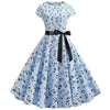Vintage Music Blue Flared Mekko