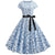 Vintage Music Blue Flared Mekko