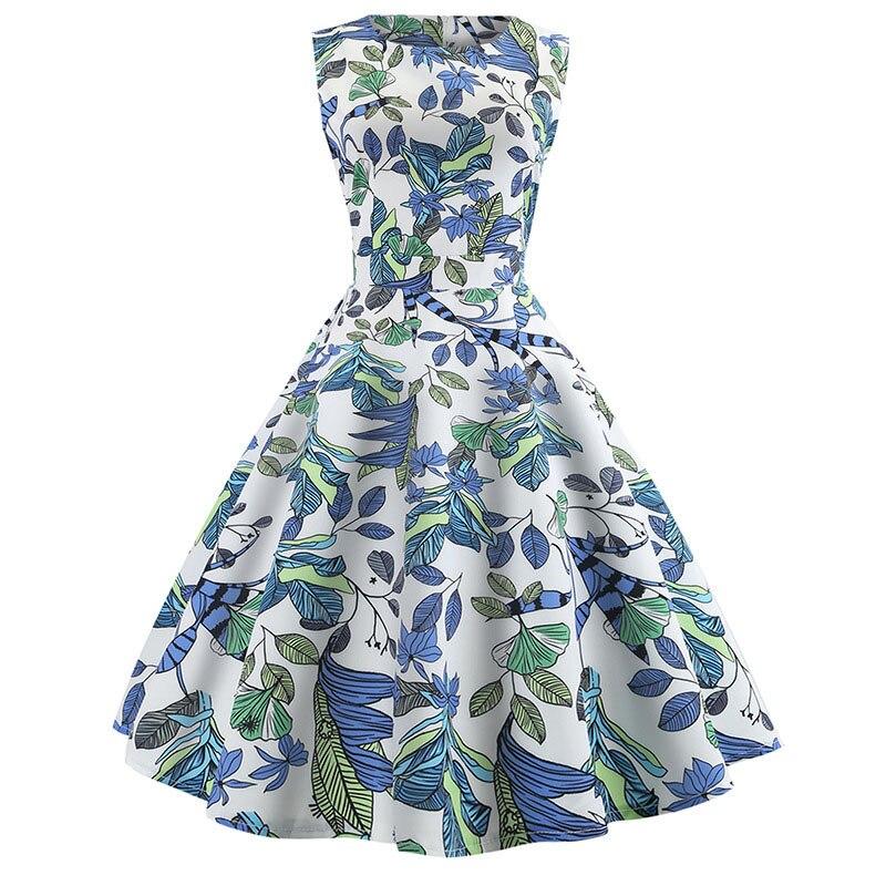 Vintage Blue Flowers Flared Mekko
