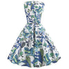 Vintage Blue Flowers Flared Mekko