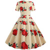 Vintage Yellow Flowers Flared Mekko