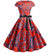 Vintage Red Flowers Leijuva Mekko