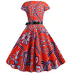 Vintage Red Flowers Leijuva Mekko