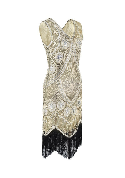 Beige Lyhyt Gatsby-Mekko