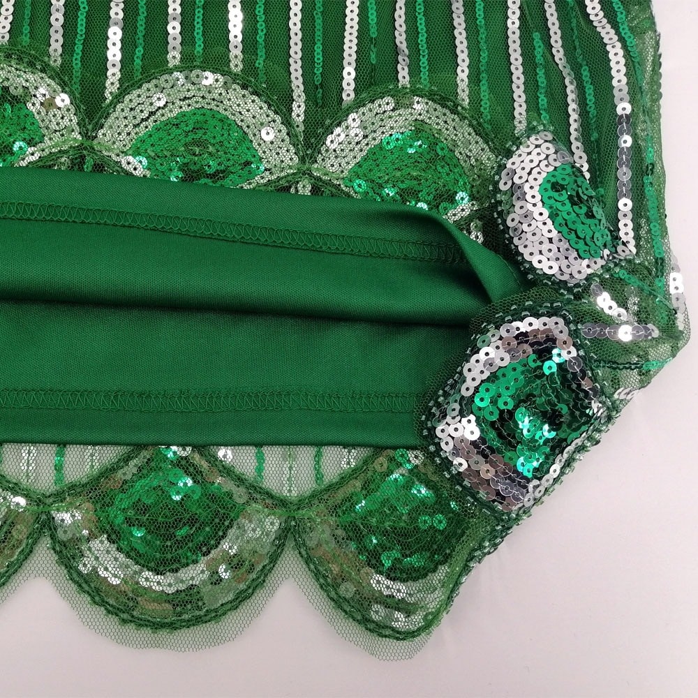 Vihreä Lyhyt Gatsby-Mekko