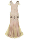 Ivory Haute Couture -Pitkä Gatsby-Mekko