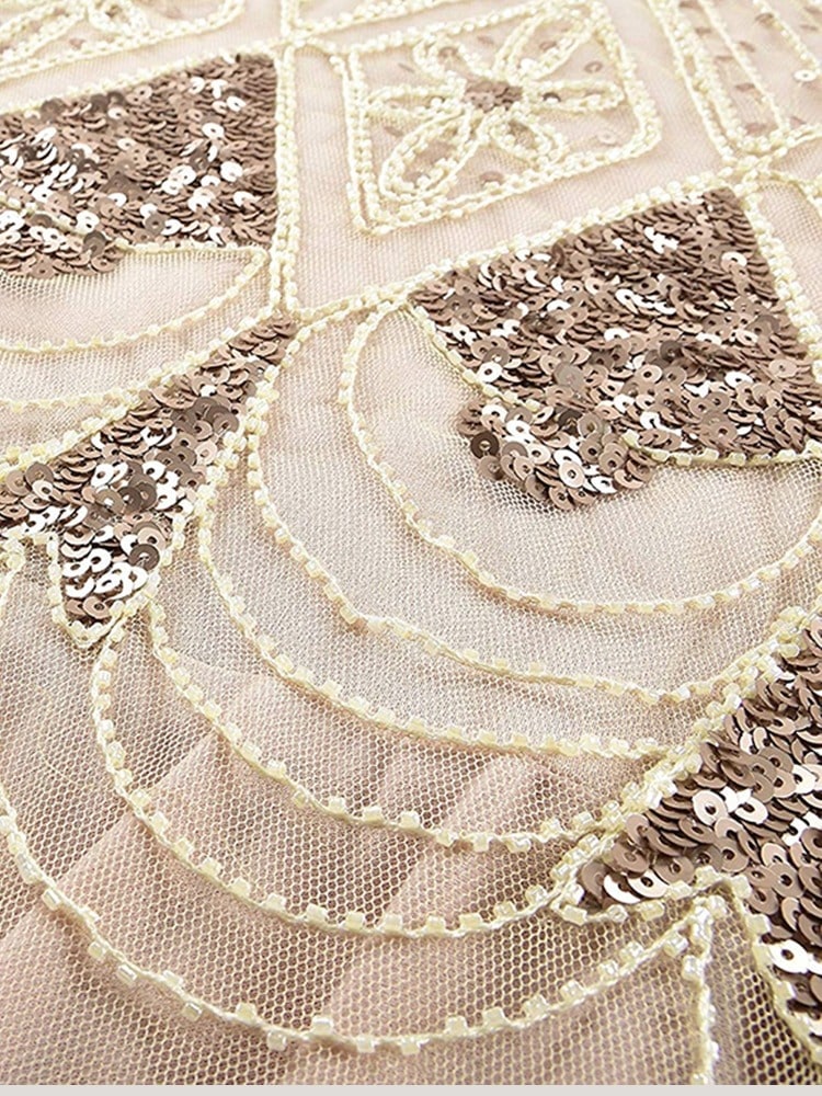 Ivory Haute Couture -Pitkä Gatsby-Mekko