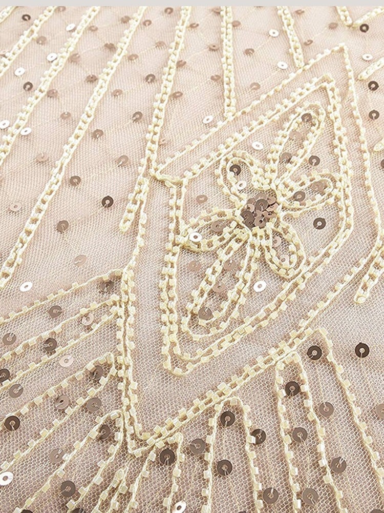 Ivory Haute Couture -Pitkä Gatsby-Mekko