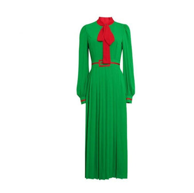 Vintage Pitkähihainen Pitkä Mekko