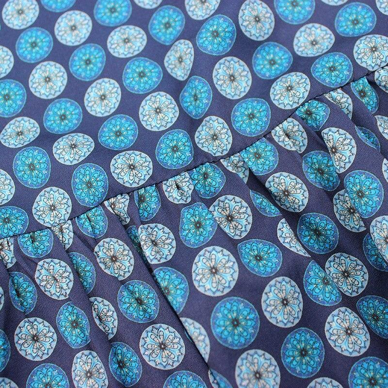 Sininen Vintage Maxi Mekko
