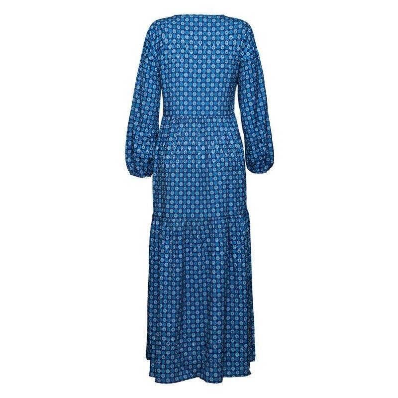 Sininen Vintage Maxi Mekko