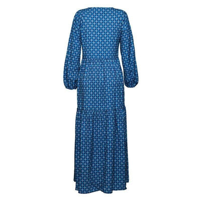 Sininen Vintage Maxi Mekko