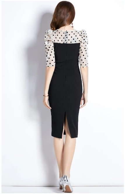 Vintage Polka Dot Midi -Mekko