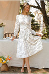 Vintage Kuviollinen Mekko