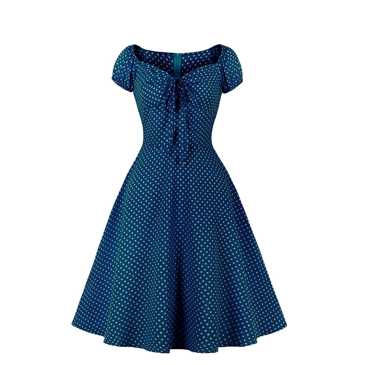 Sininen Vintage Avoin Mekko