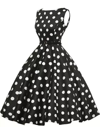 1950-Luvun Polka Dot Retro Pin-Up Rockabilly-Mekko