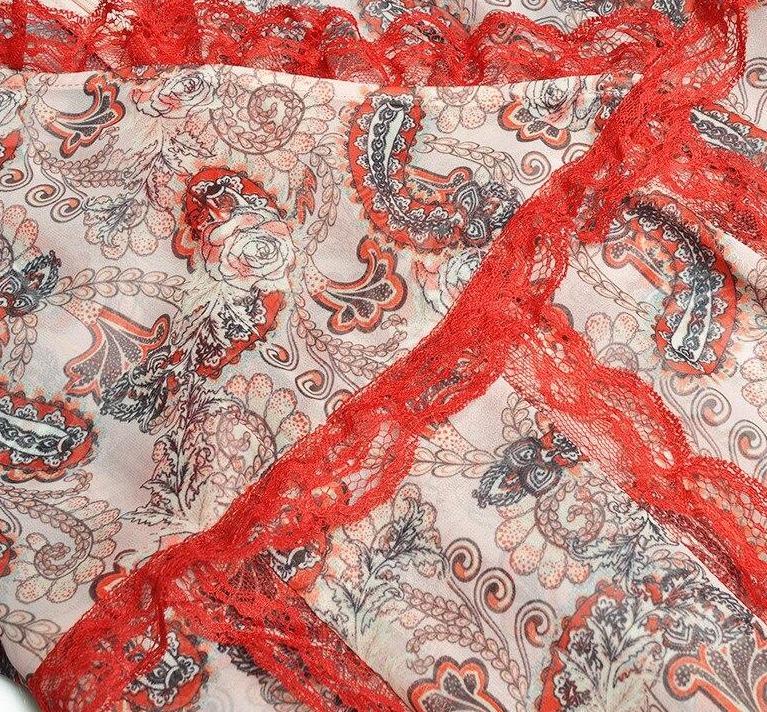 Punainen Vintage Pitsimekko