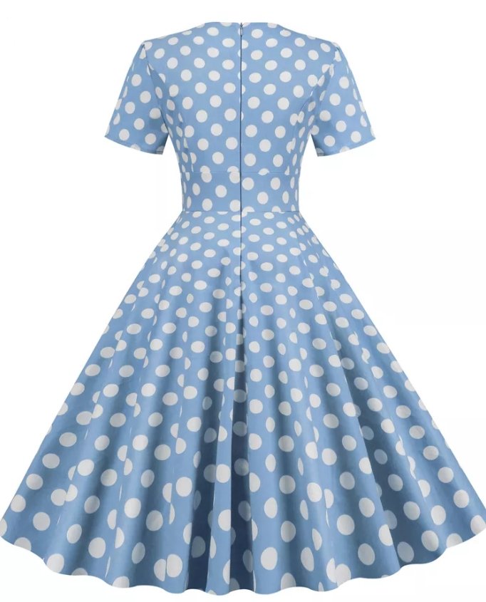 50-Luvun Vintage-Tyylinen Mekko, Sininen