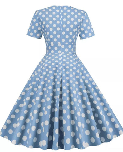 50-Luvun Vintage-Tyylinen Mekko, Sininen