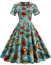 50-Luvun Vintage Deco -Tyylinen Mekko