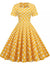 50-Luvun Tyylinen Mekko Vintage News Keltainen